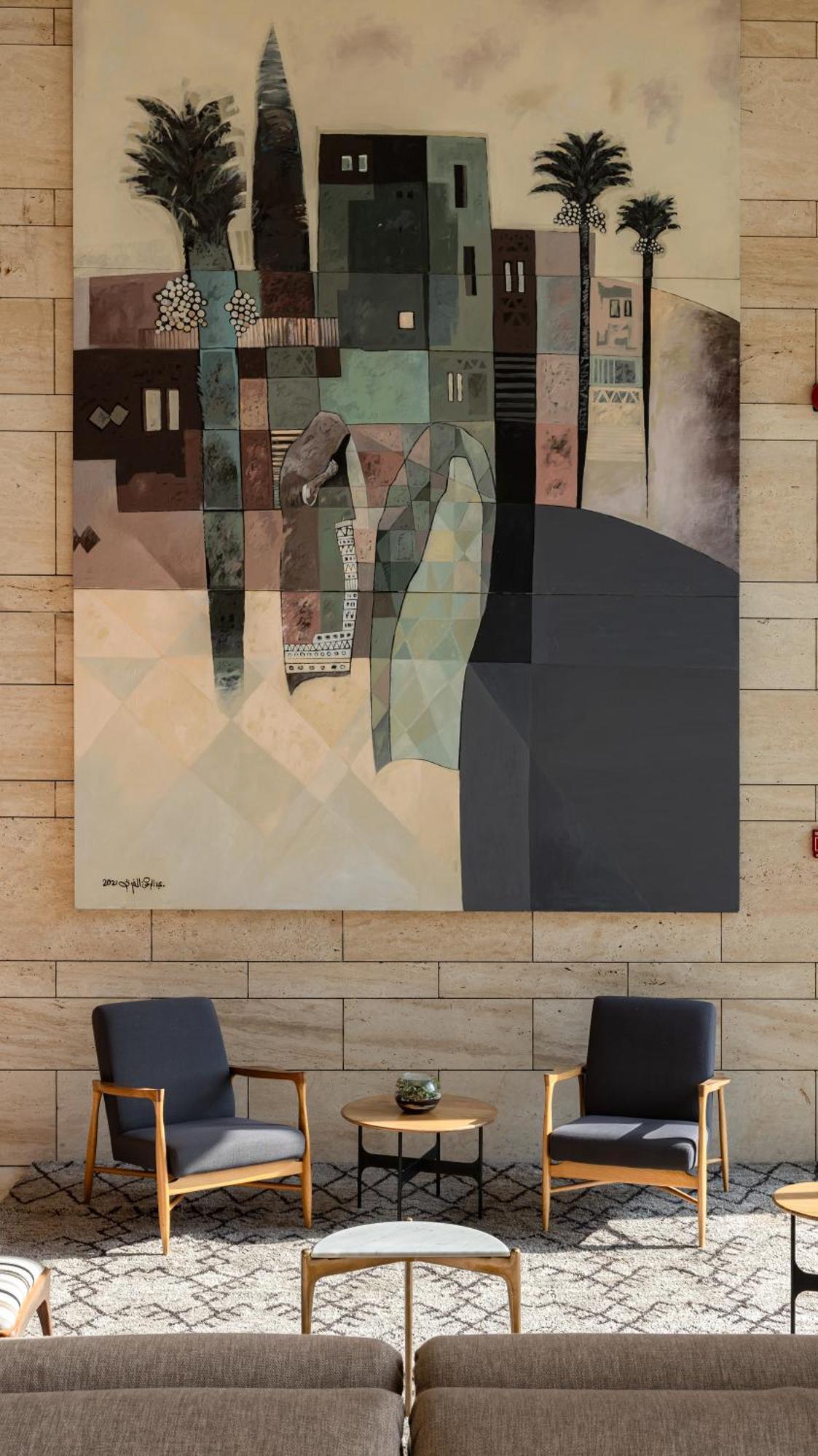 Shirvan Hotel City Yard Djedda Buitenkant foto The painting "The City" by Jean-Pierre Raynal